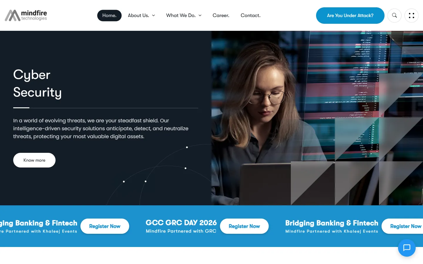 Mindfire homepage