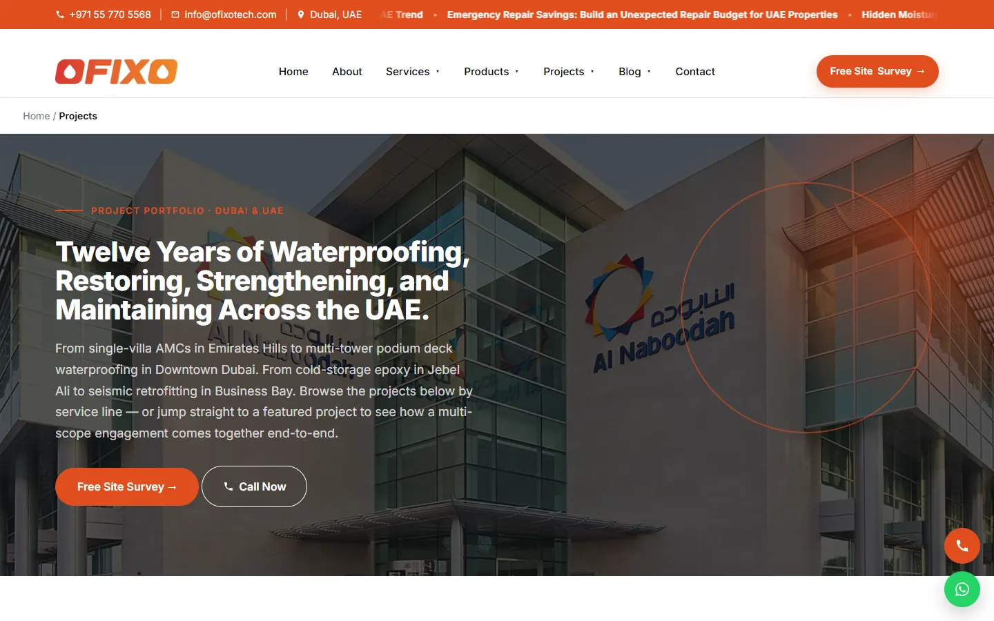 Filterable OfixoTech projects page